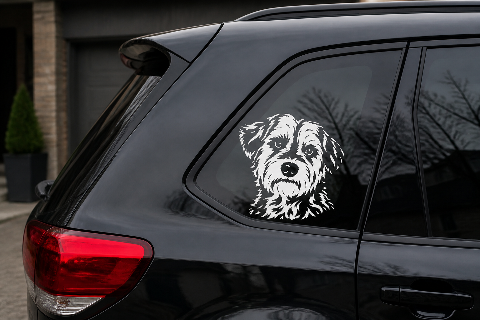 Sherlock decal on a vehicle window