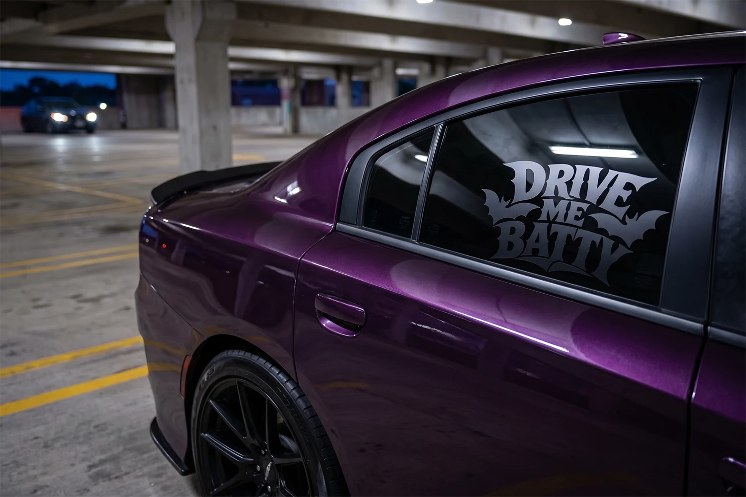 Drive Me Batty Decal installed as a full vehicle mockup
