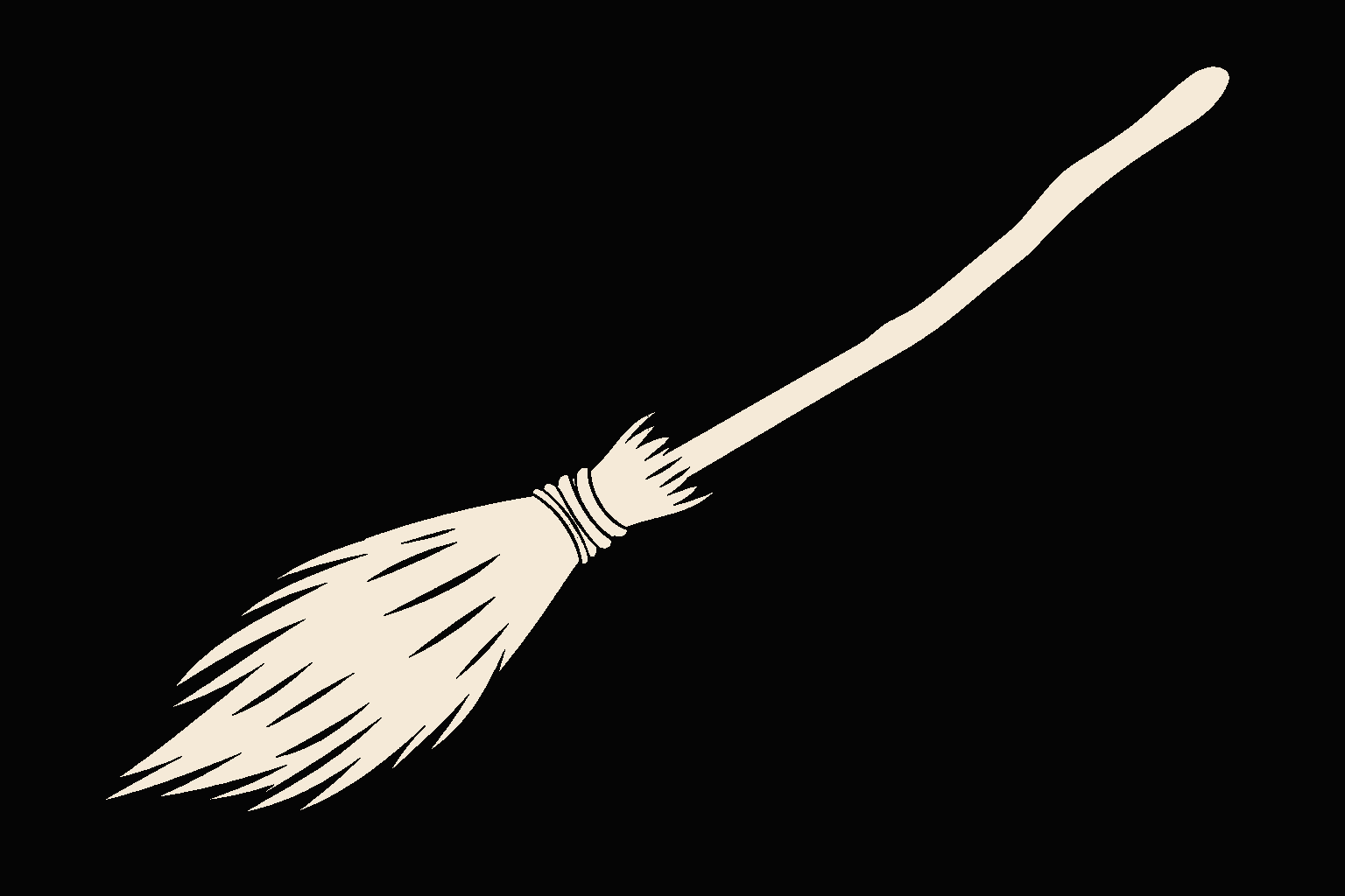 broom decal on a dark vehicle window