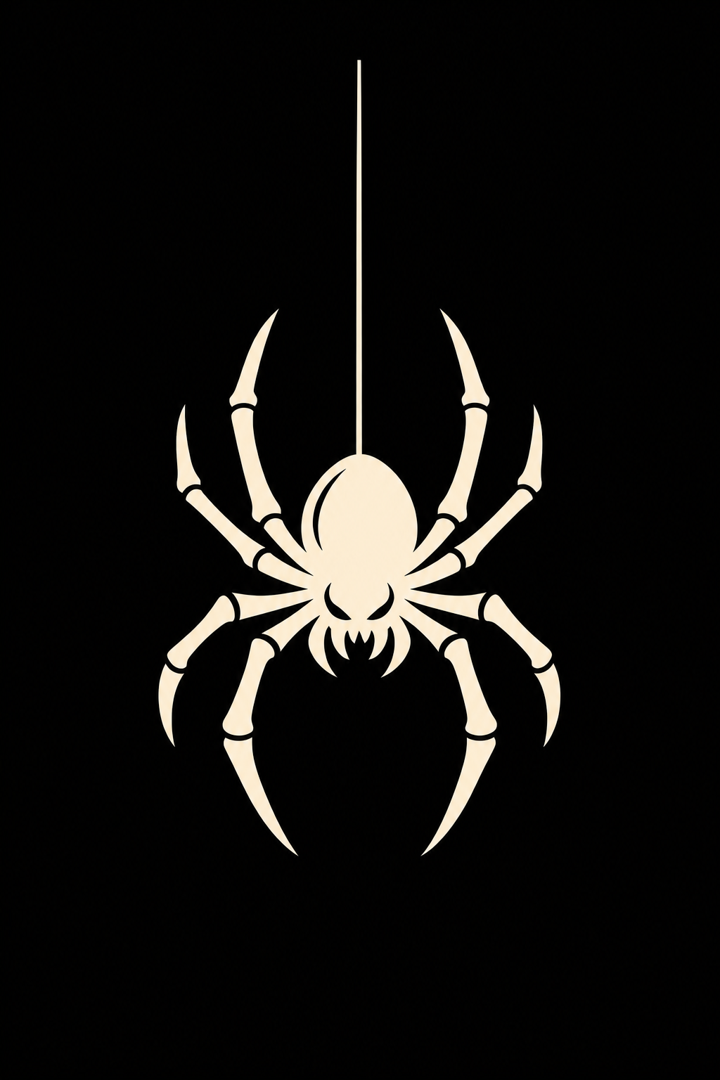 hanging spider decal on a dark vehicle window
