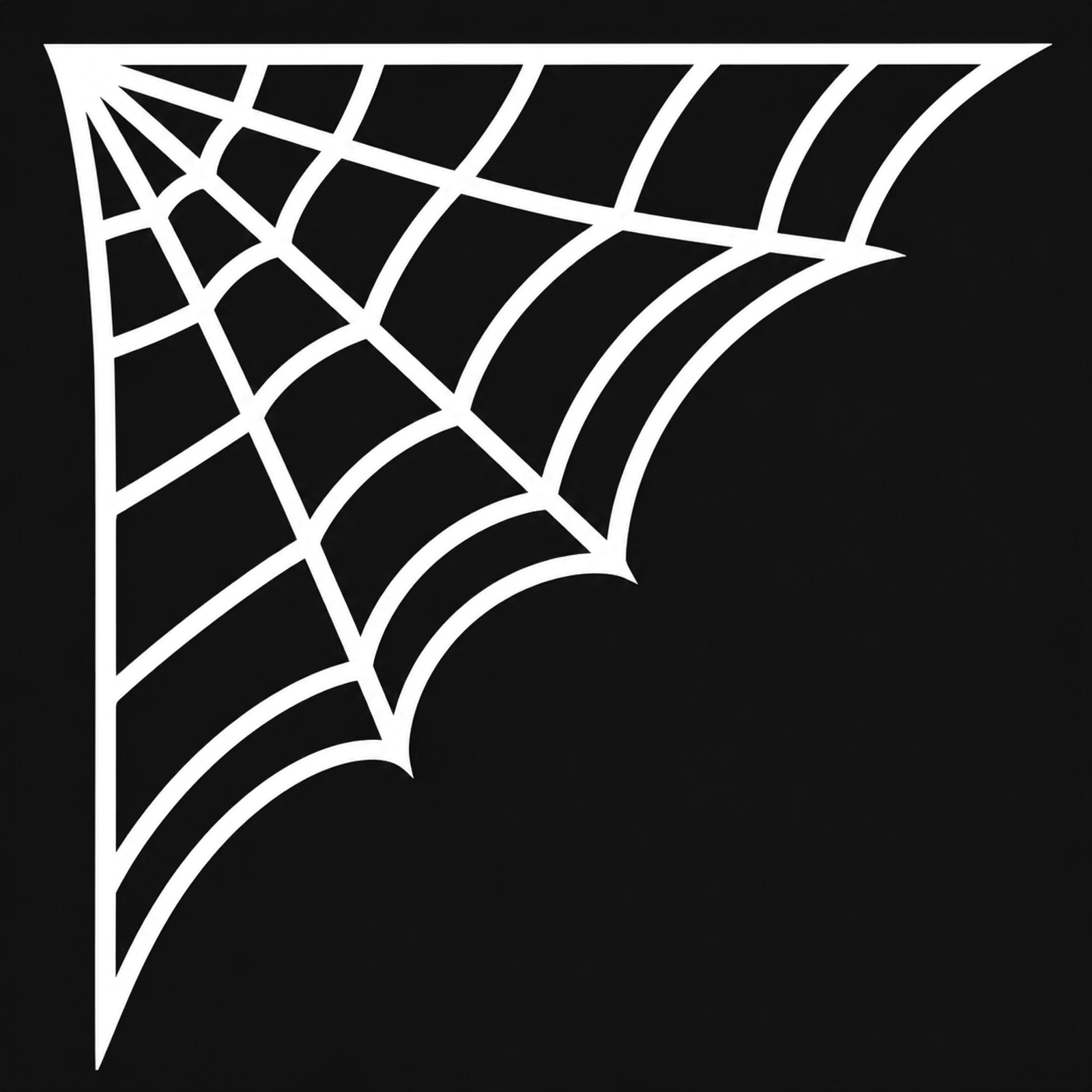 Spider web corner decal on a dark vehicle window