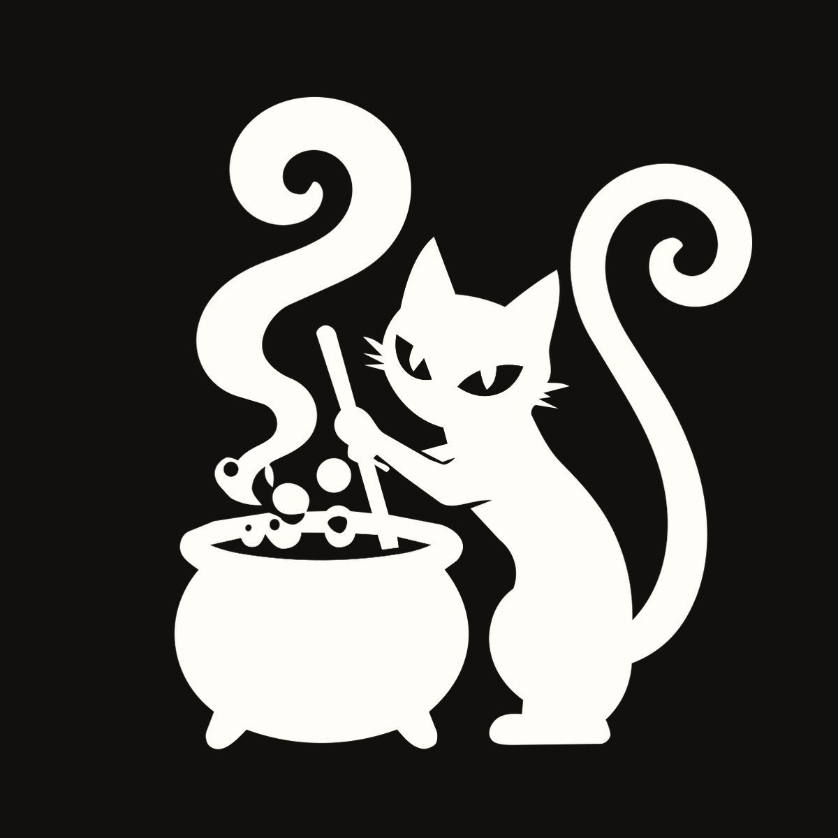 Cat & Cauldron Decal decal artwork