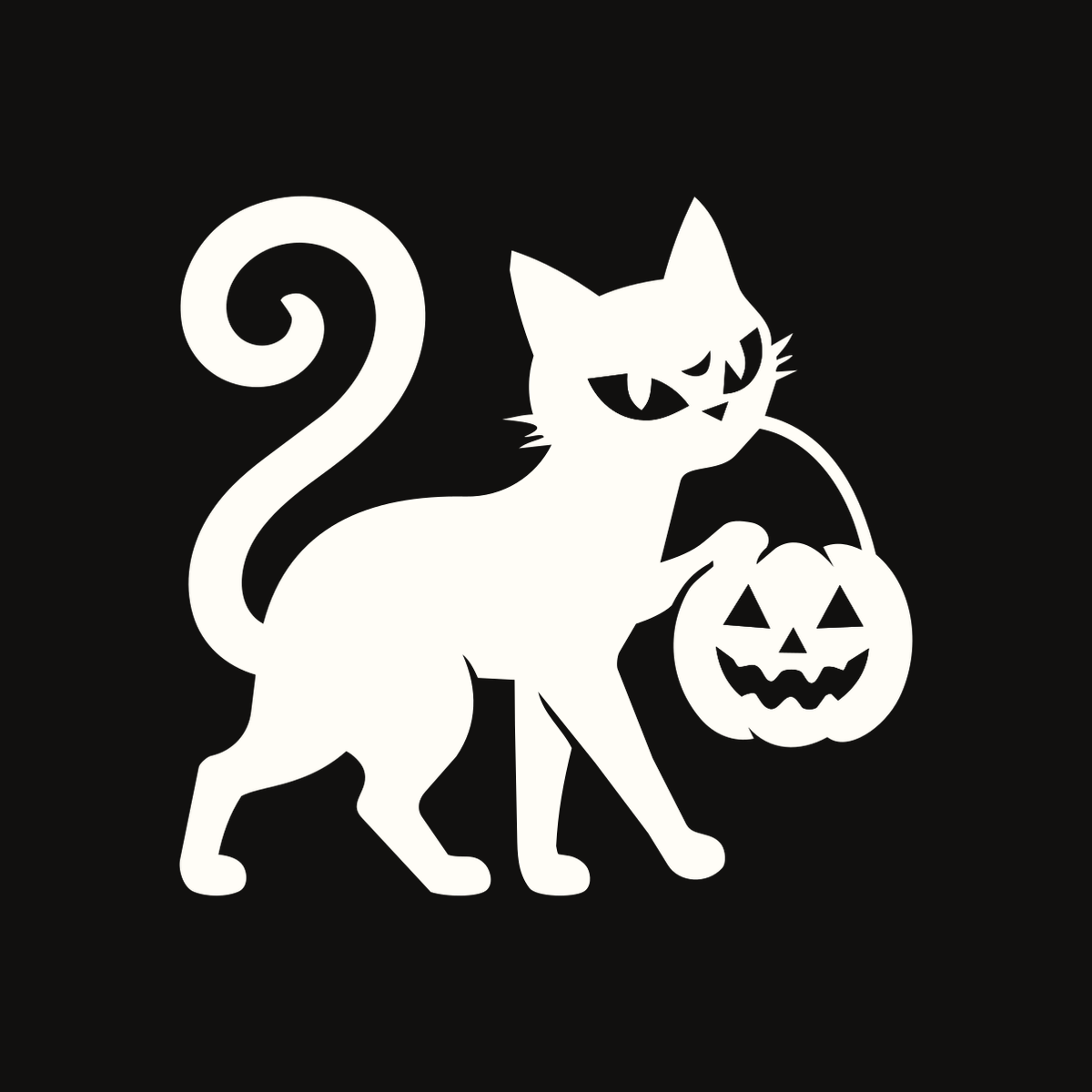Cat & Jack-o’-Lantern Decal decal artwork