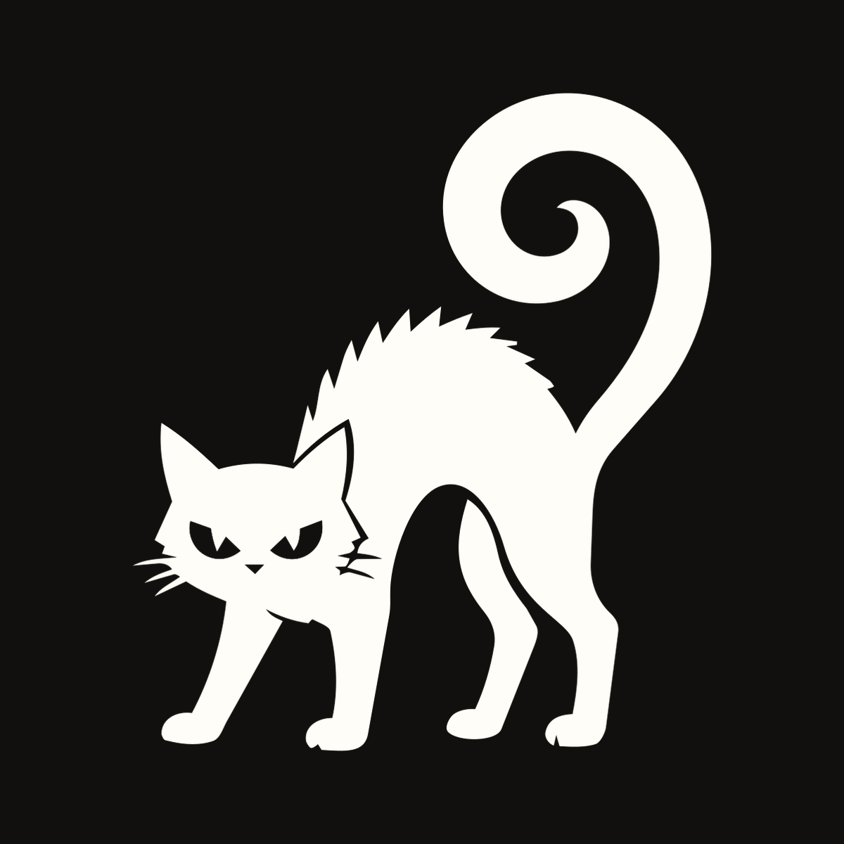 Arched Black Cat Decal decal artwork