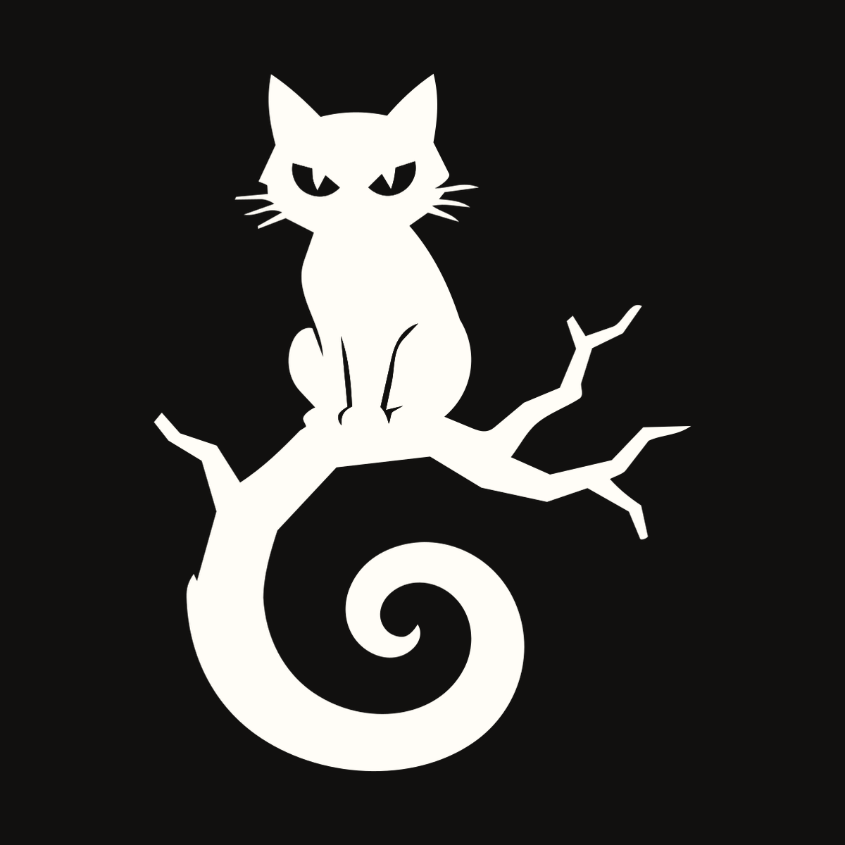Cat on Branch Decal decal artwork