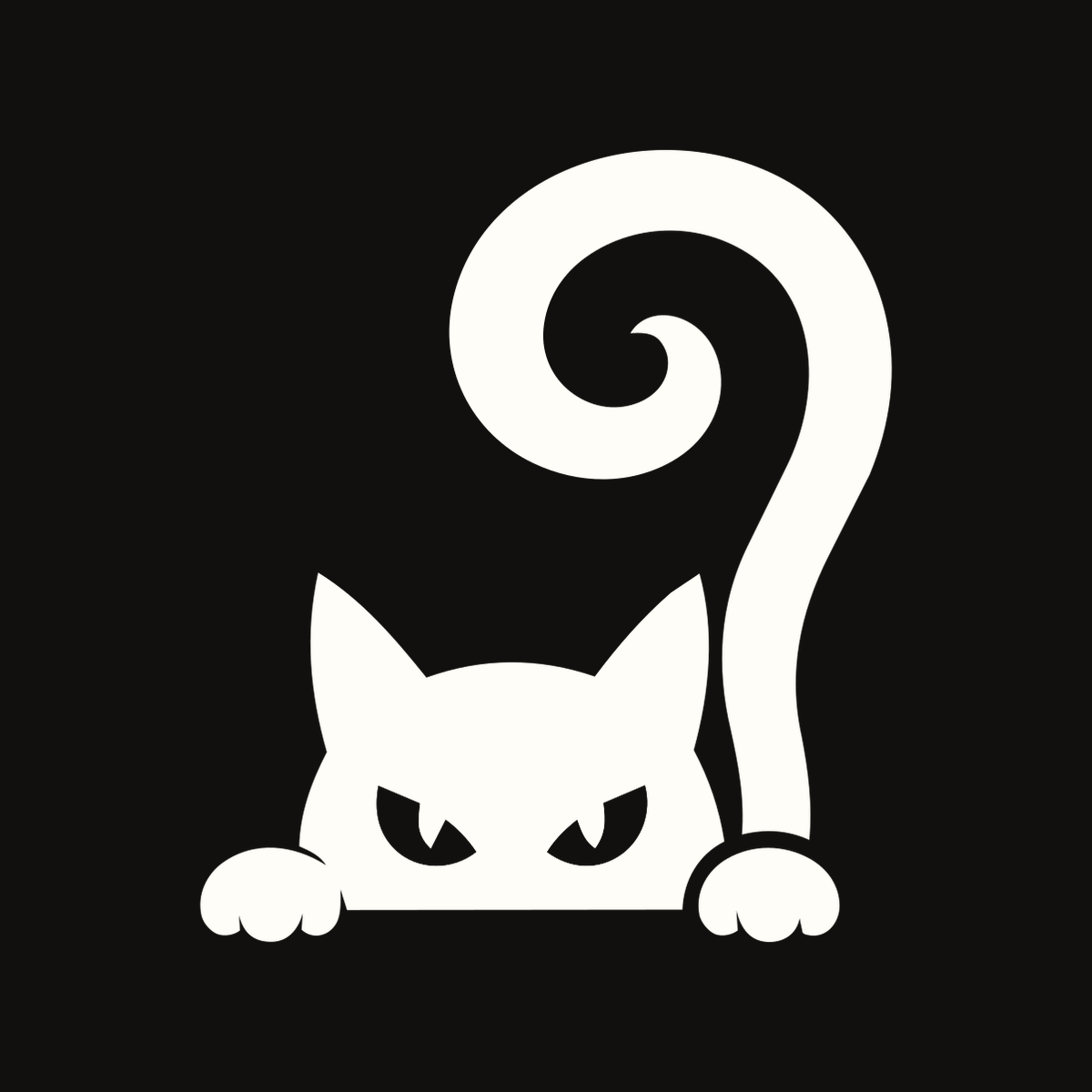 Peeking Cat Decal decal artwork