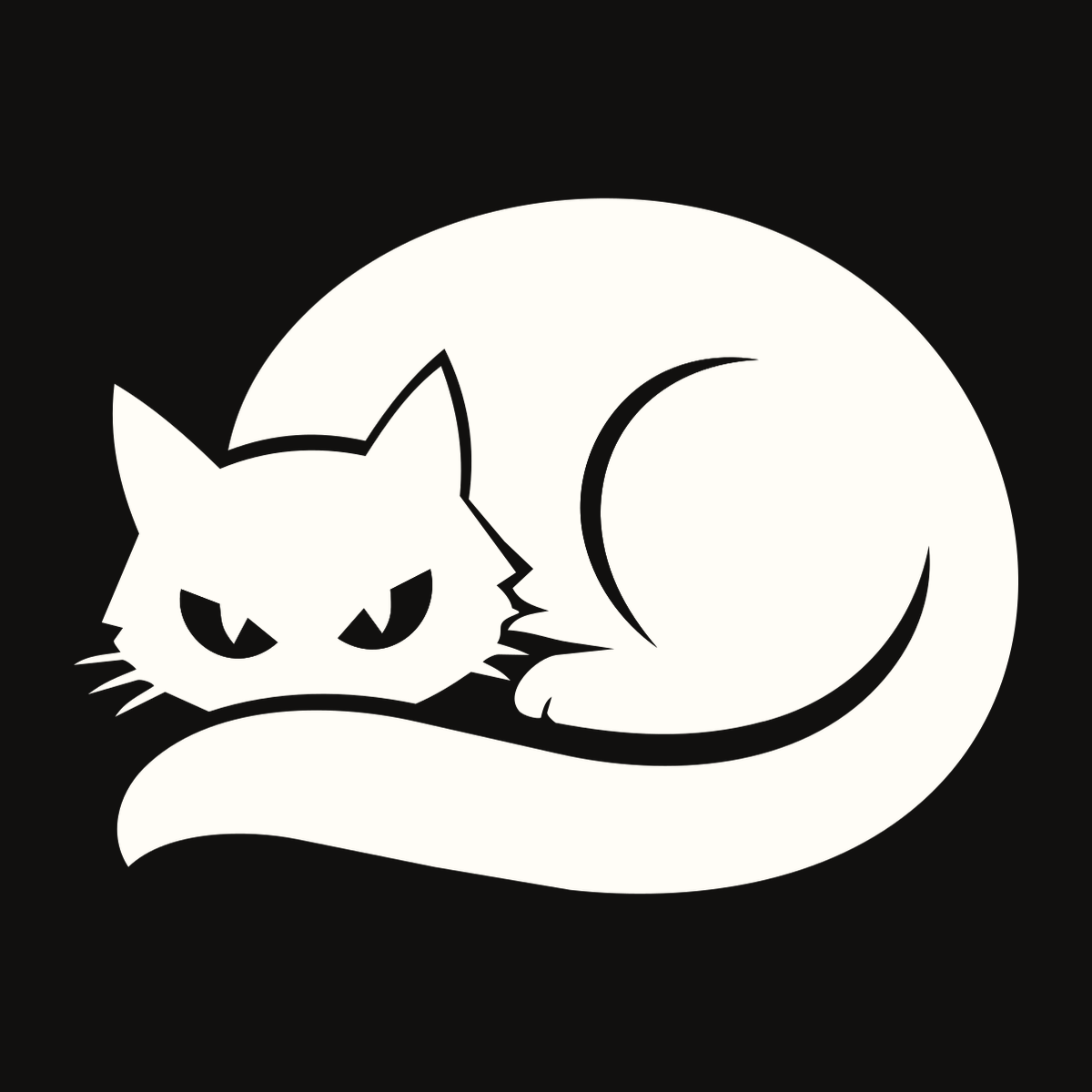 Sleeping Cat & Moon Decal decal artwork