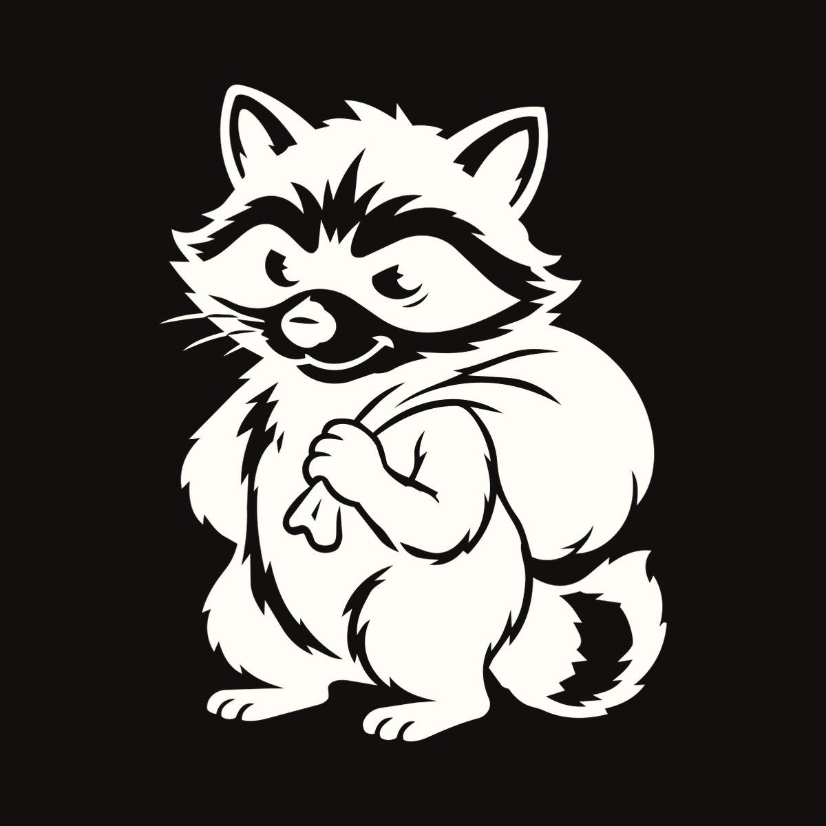 Masked Mischief Raccoon Decal decal artwork