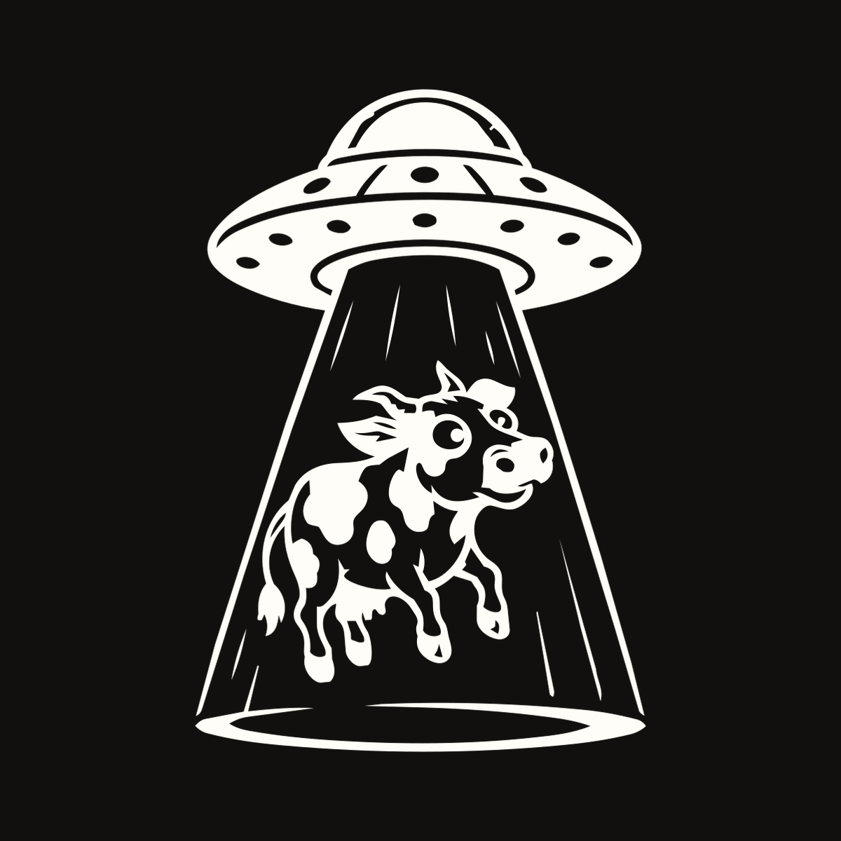 Cow Abduction Decal decal artwork